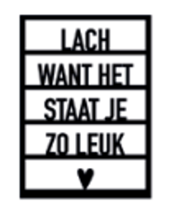 Ansichtkaart Lach want het staat je zo leuk