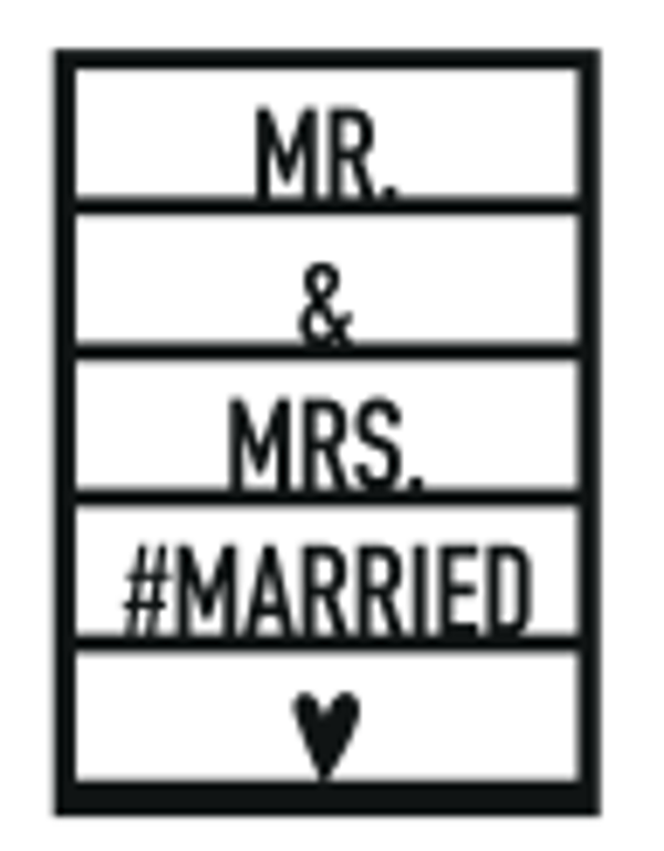 Ansichtkaart Mr. & Mrs. #Married