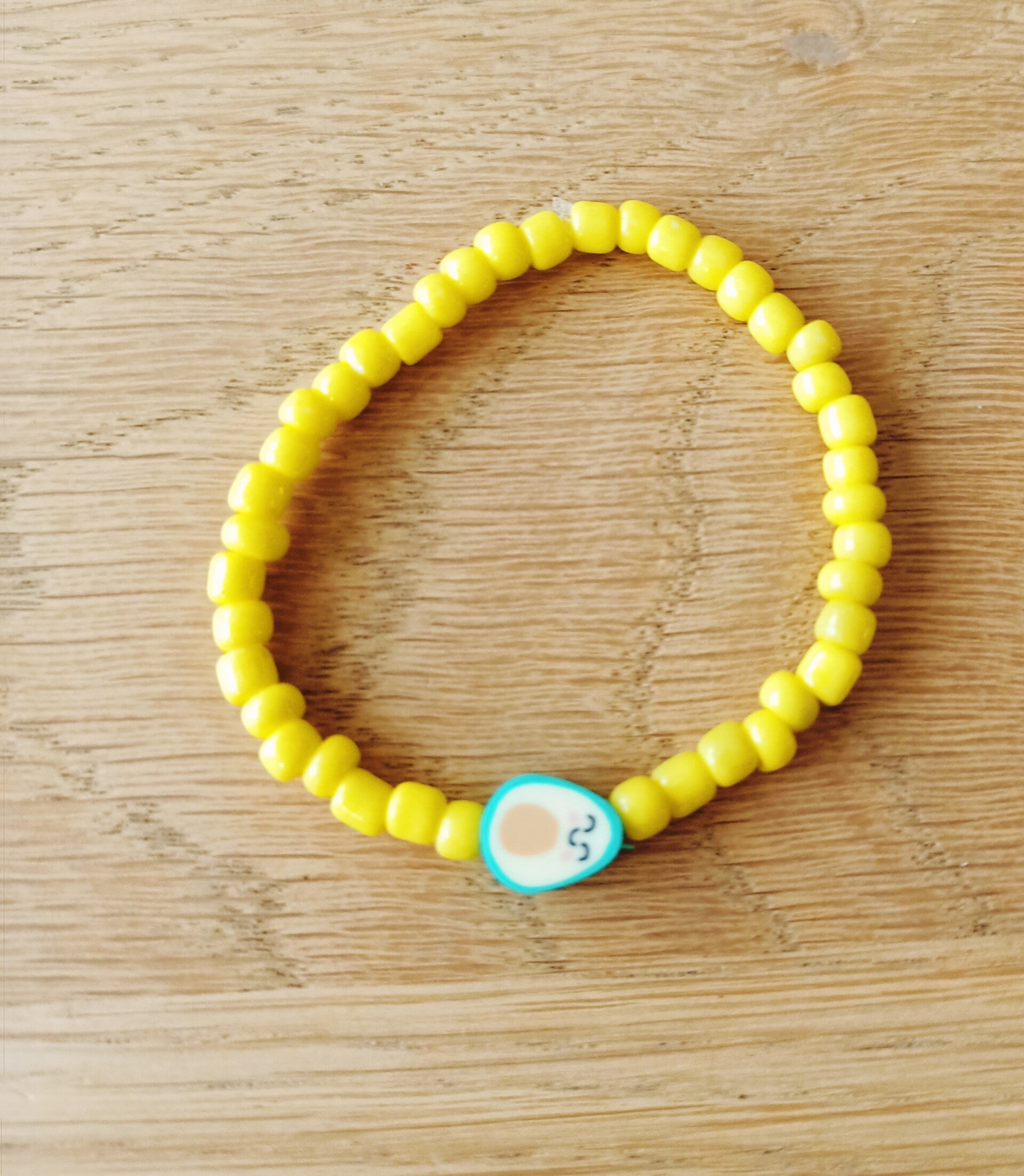 Kinderarmbandje gele avocado 🥑
