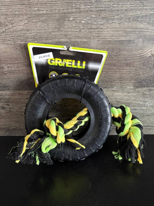 Grrrelli Tyre Tugger Zwart / Groen 44 x 18,5 x 5 cm