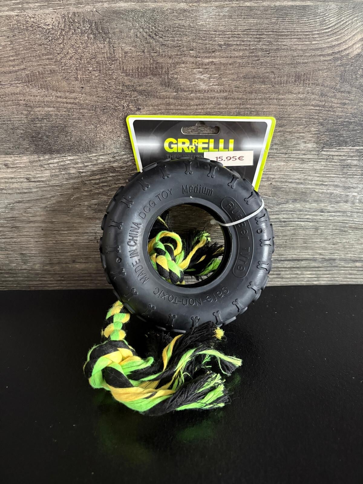 Tyre Tugger zwart/groen 36x14x4cm