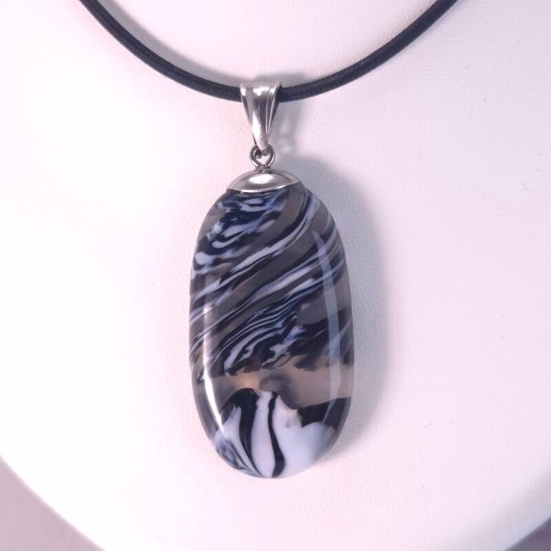 Glashanger transparant zwart-wit