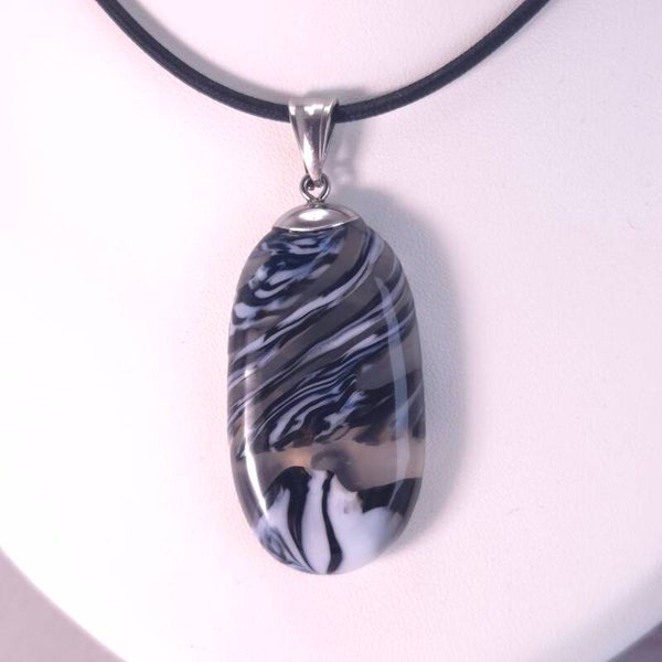 Glashanger transparant zwart-wit