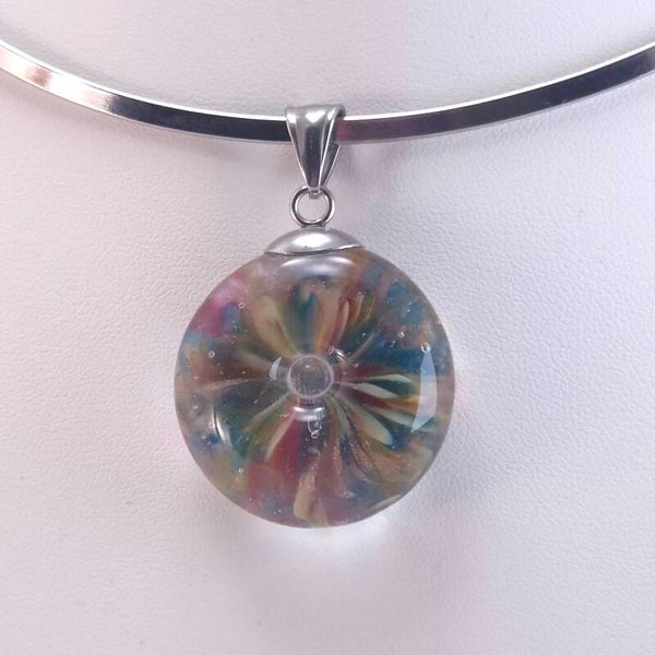 Glashanger transparant multicolor met reliëf