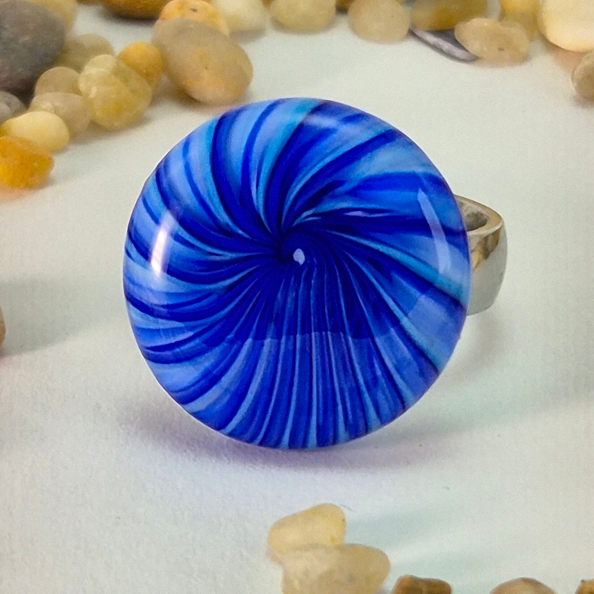 Glastop M - blauw en lichtblauw