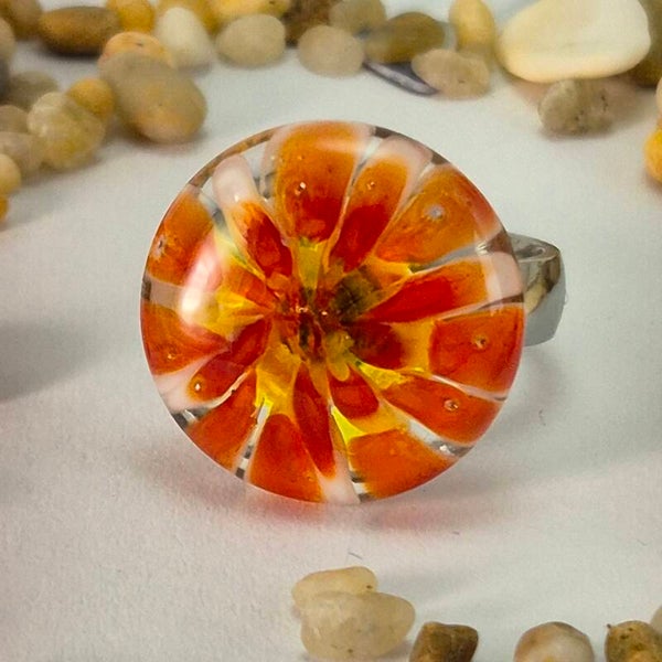 Glastop M - transparant kleurloos met wit/geel/rood/oranje
