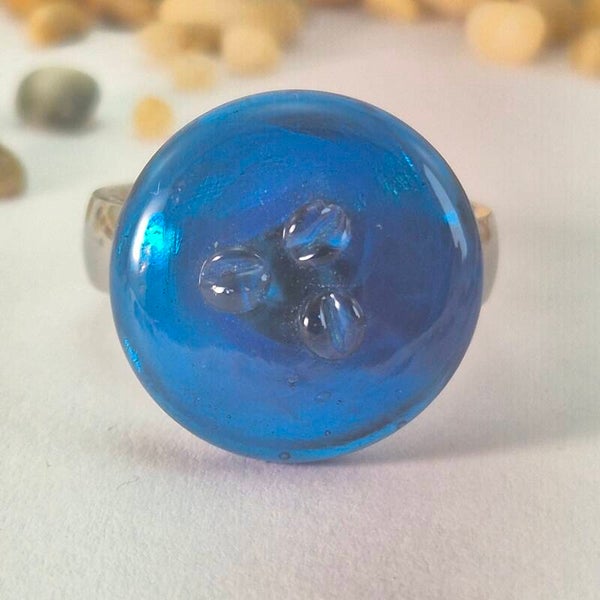 Glastop S voor wisselsysteem transparant donker turquoise met reliëf
