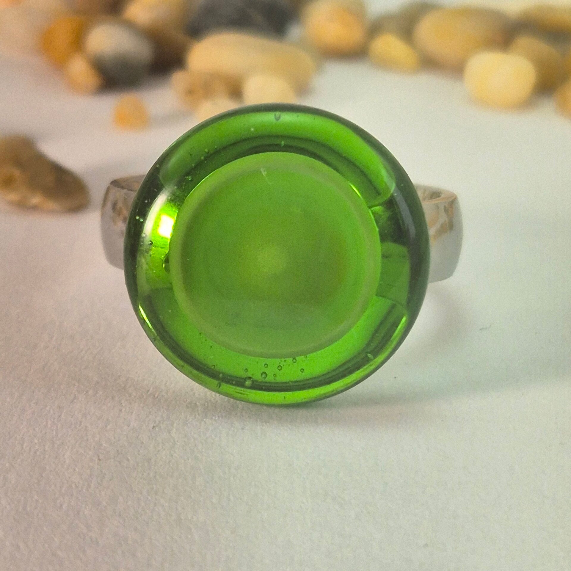 Glastop S voor wisselsysteem transparant groen glas met lichtgroen
