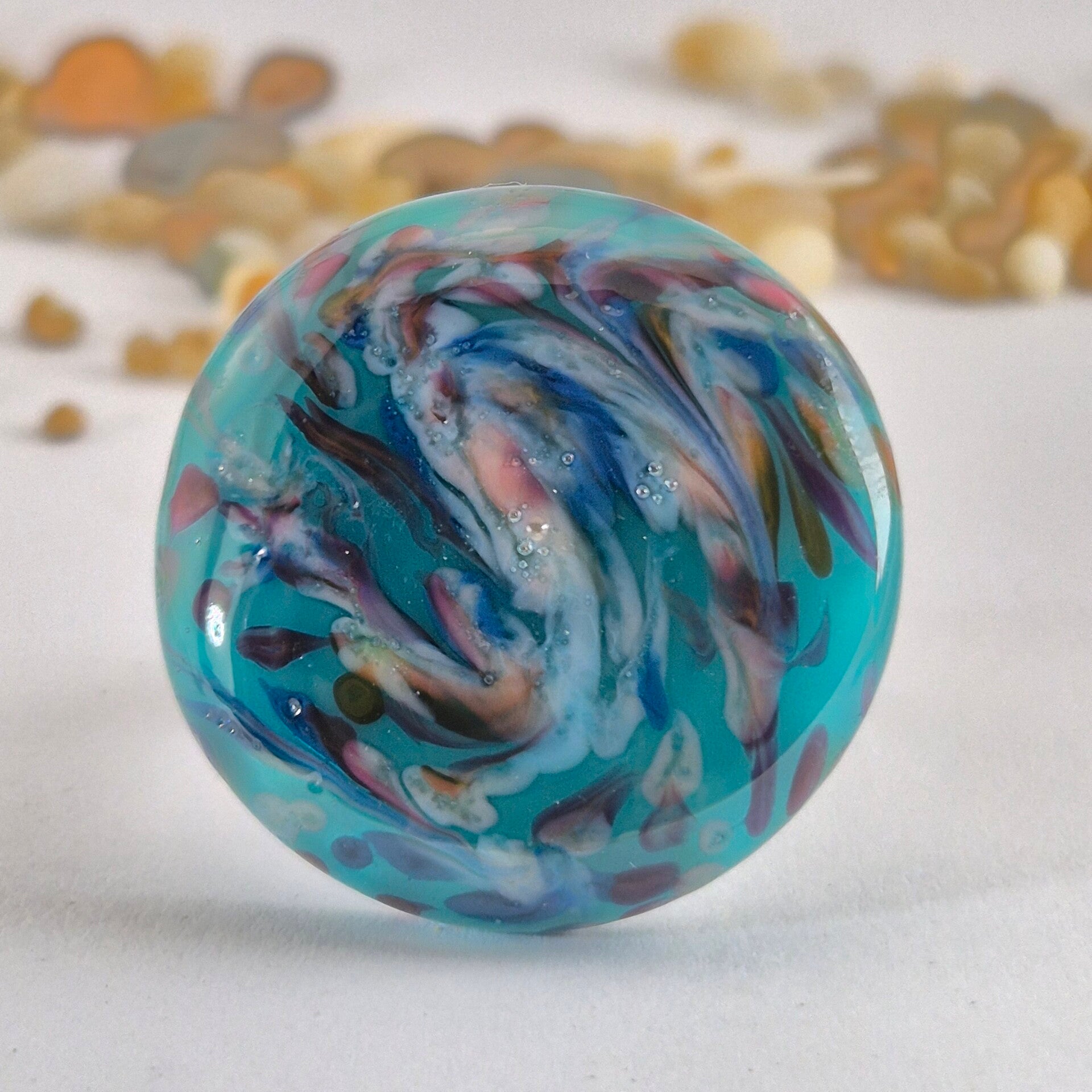 Glastop XL voor wisselsysteem turquoise blauw met pasteltinten