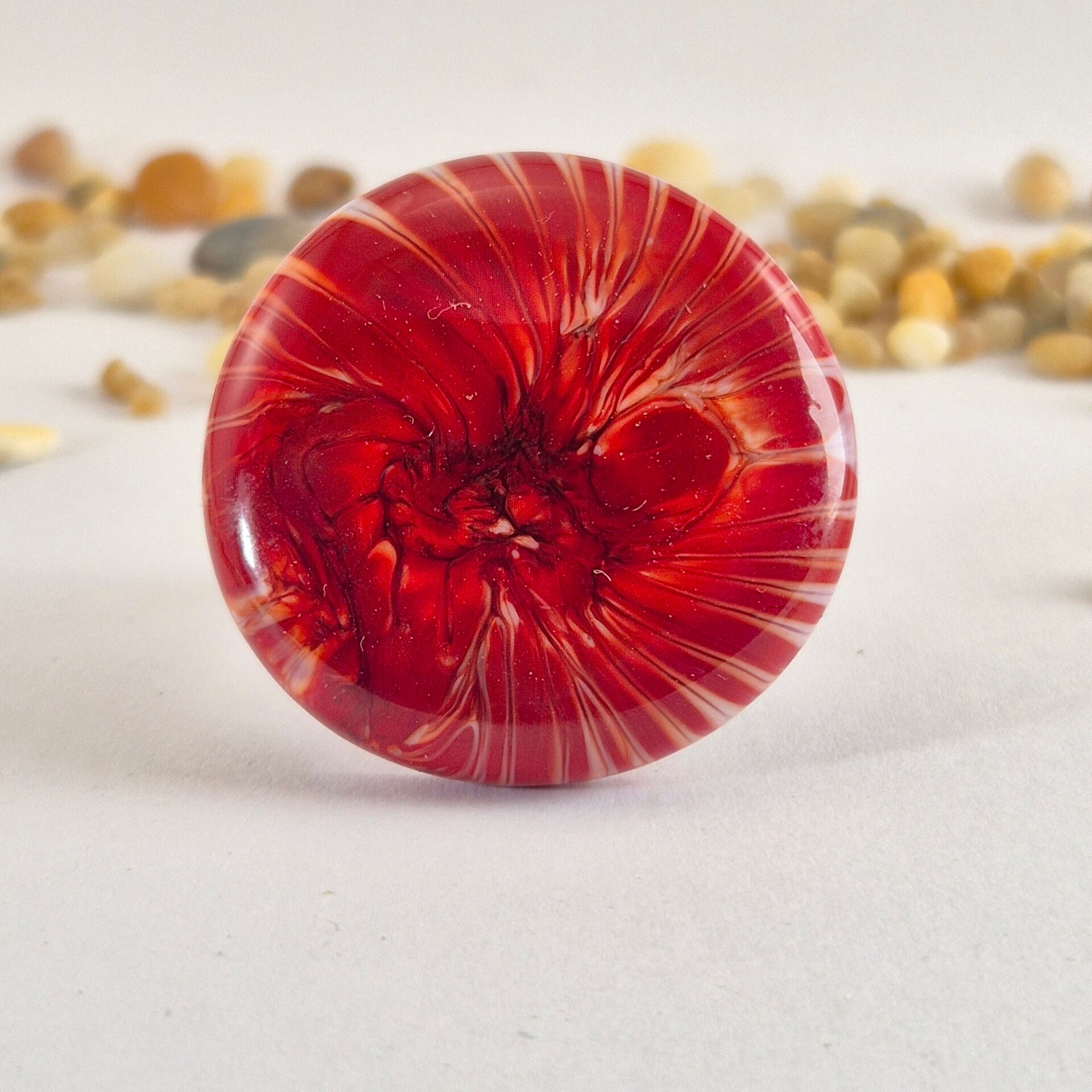 Glastop XXL rood/wit/oranje