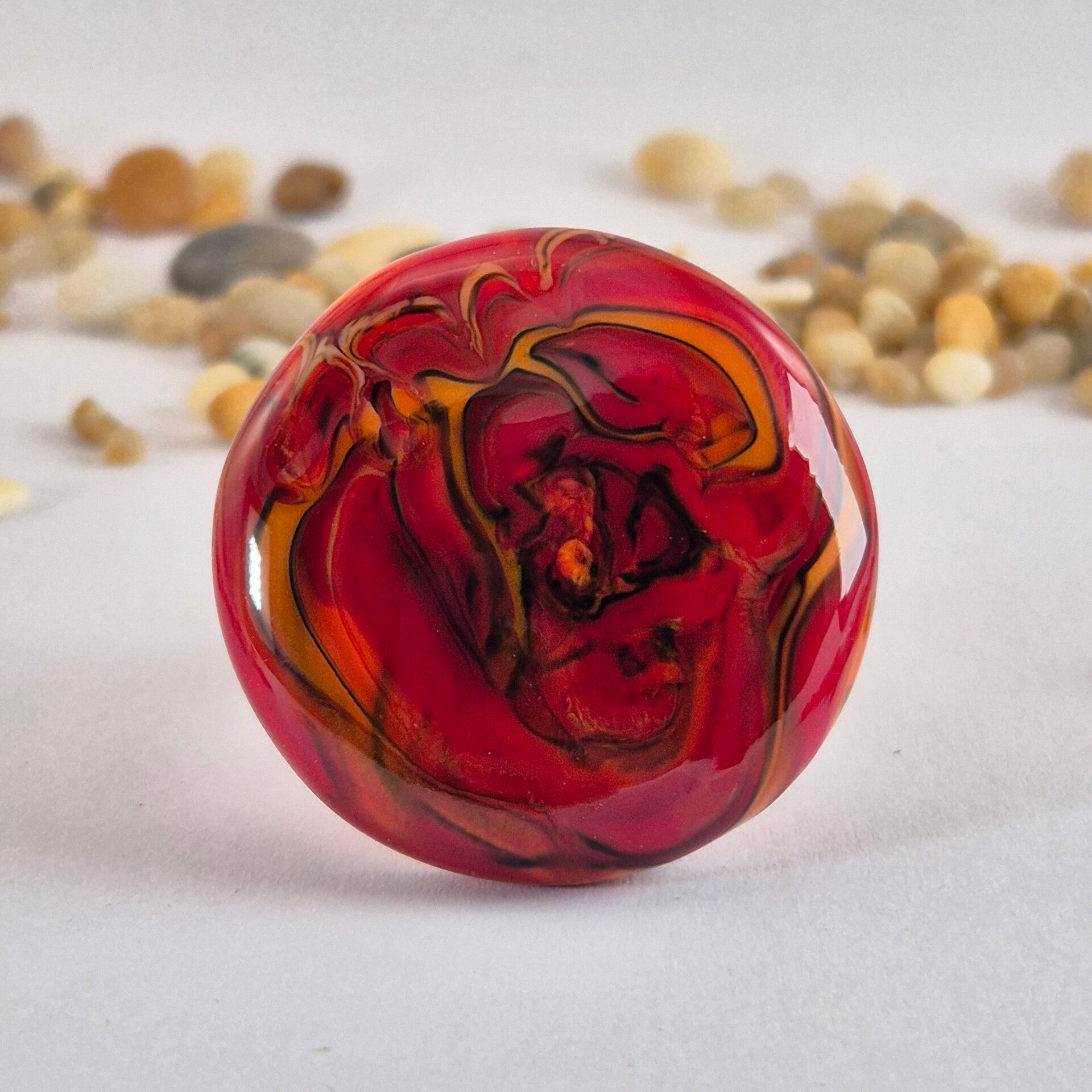 Glastop XXL rood/oranje/zwart
