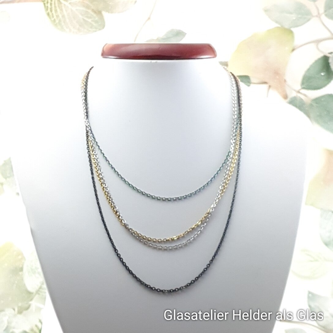 Fijne ketting van edelstaal - 4 kleuren - 3 lengtes - 2 mm