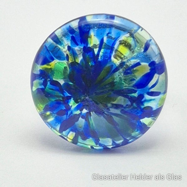 Glastop M van transparant blauw en groen glas Ocean