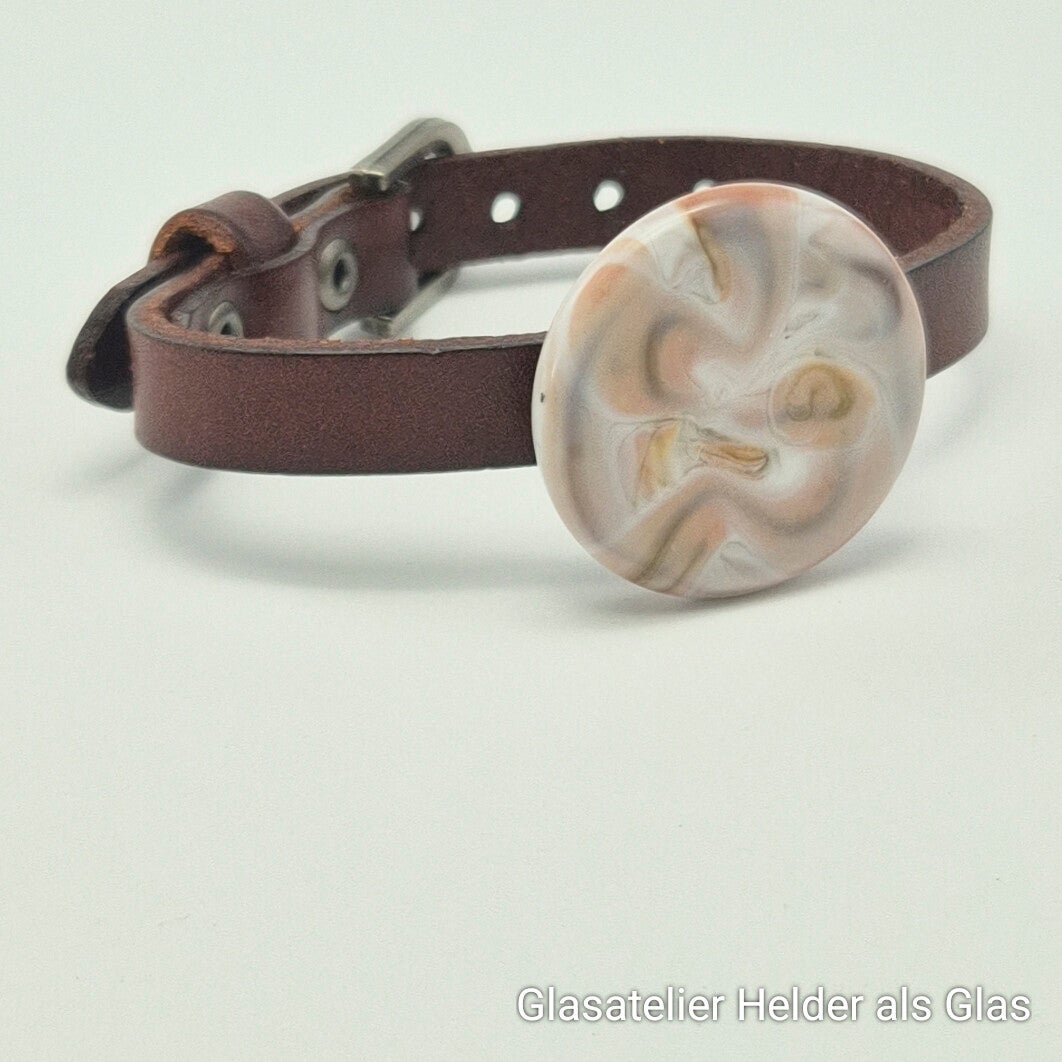 Glastop XL van wit/zalmrose/grijs glas