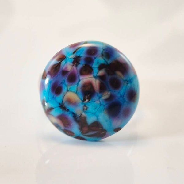 Glastop M - turquoise-paars-rose-blauw glas