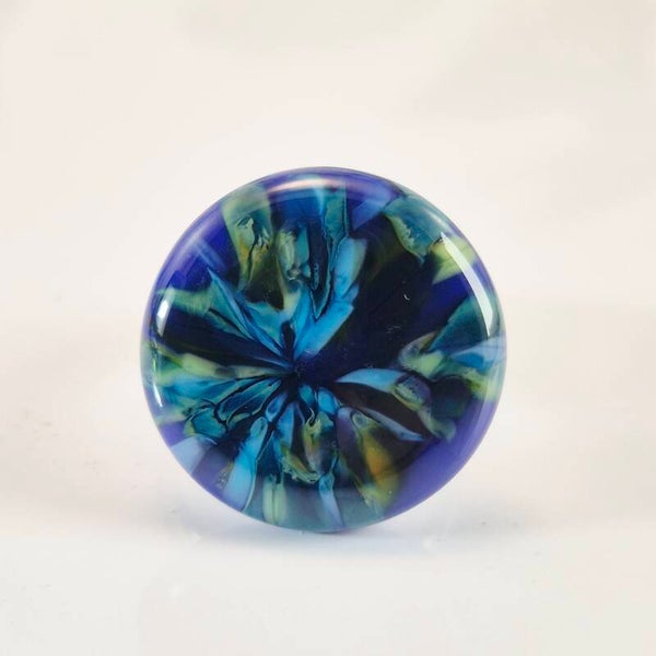 Glastop L voor wisselsysteem donkerblauw-turquoise-groen glas