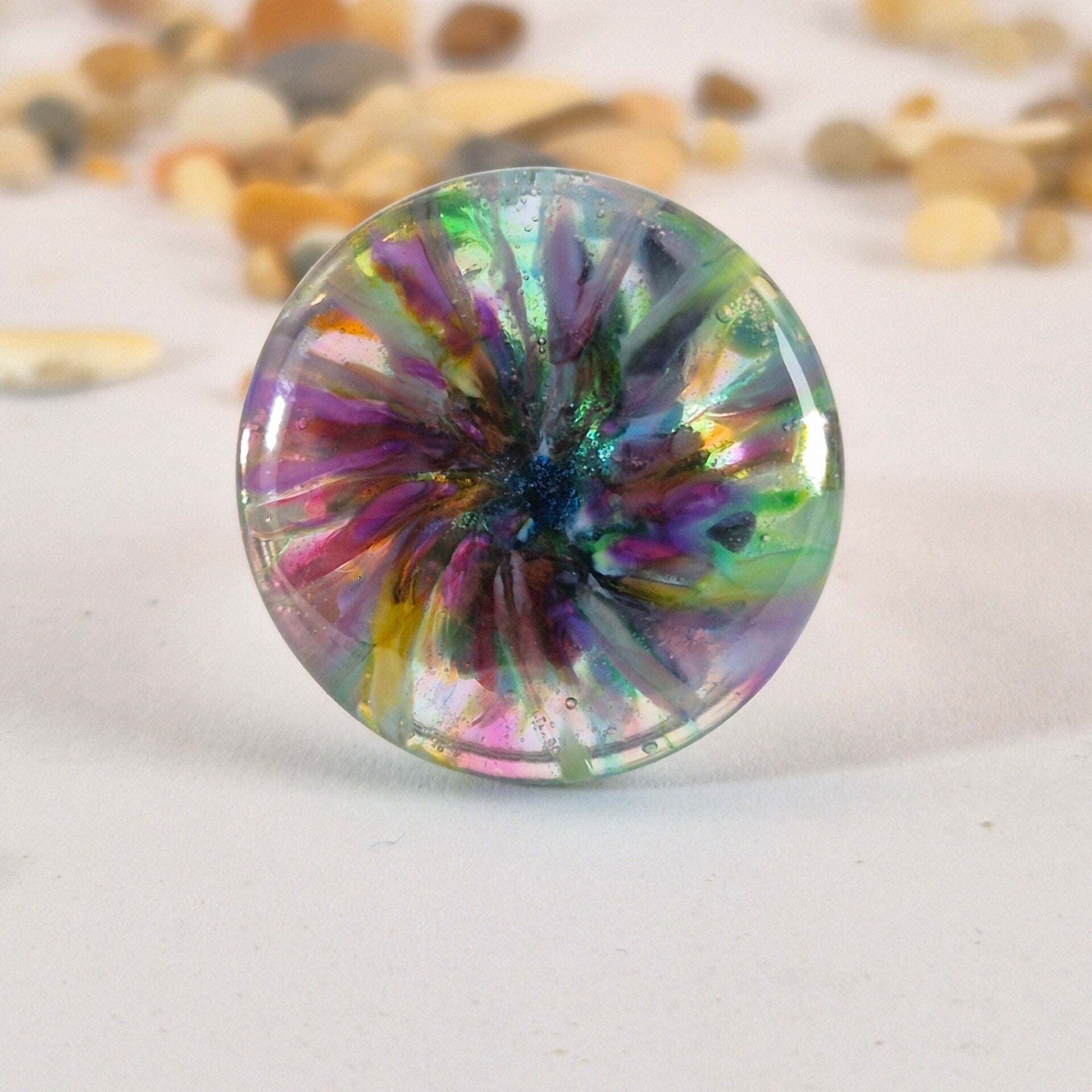 Glastop L voor wisselsysteem transparant kleurloos glas met multicolor
