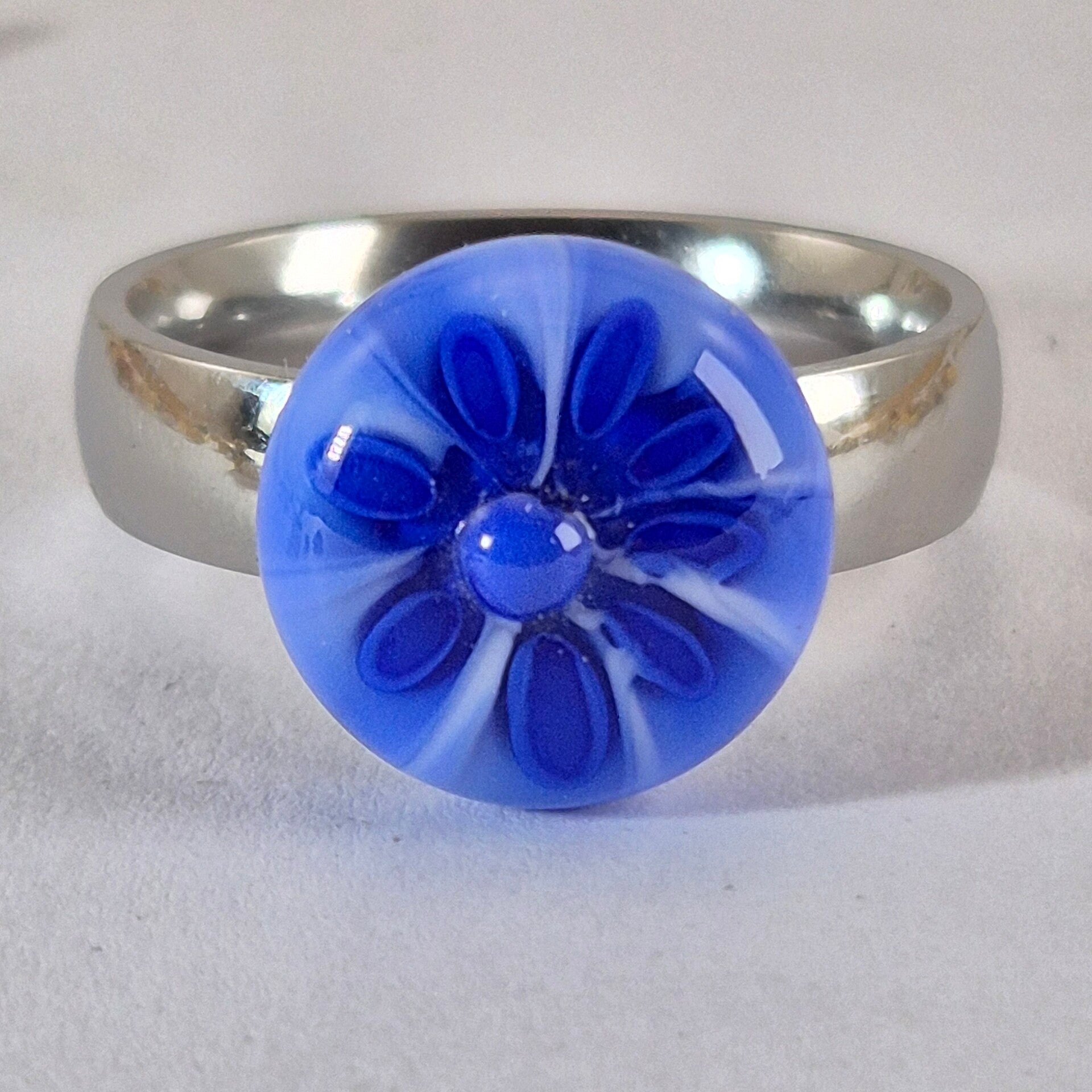 Glastop XS - blauwtinten met reliëf