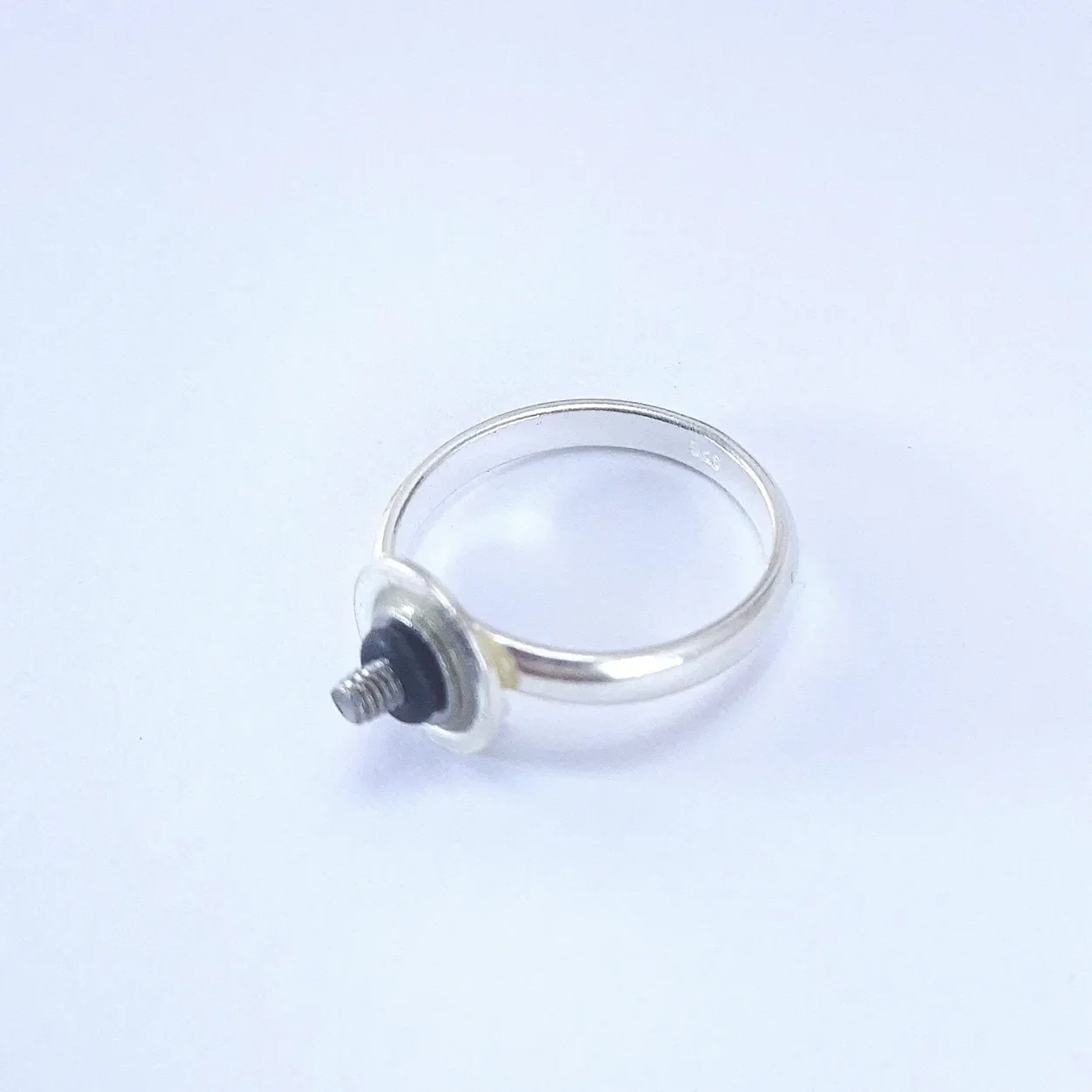 Verstelbare wisselring zilver
