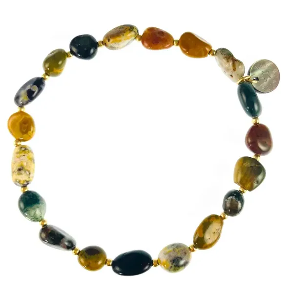 Blinckstar Armband elastiek nuggets bruintinten