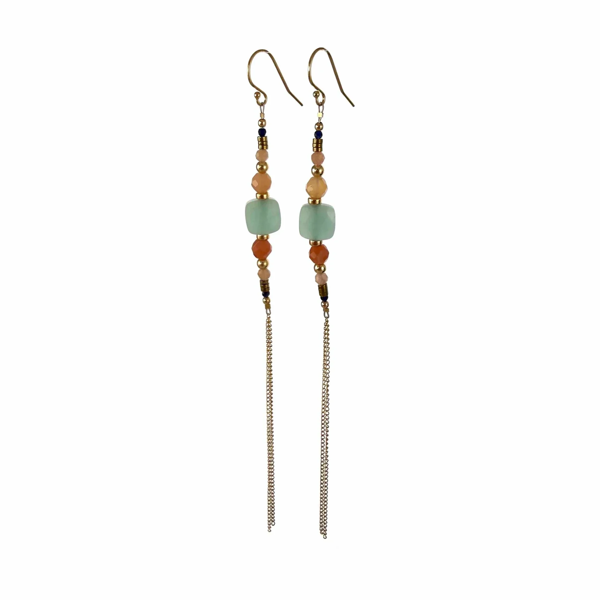 Blinckstar Lange oorbellen Aqua