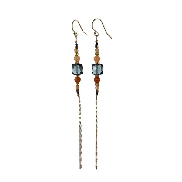 Blinckstar Lange oorbellen Blauw