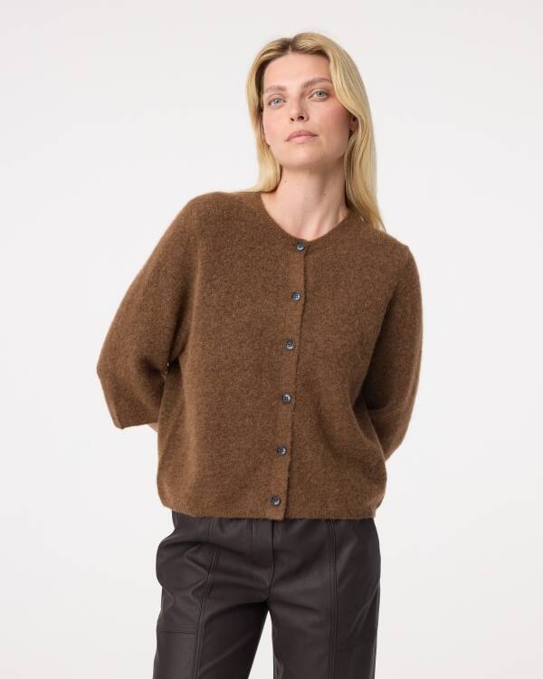 Knit-ted vest MEG (Mid Brown)