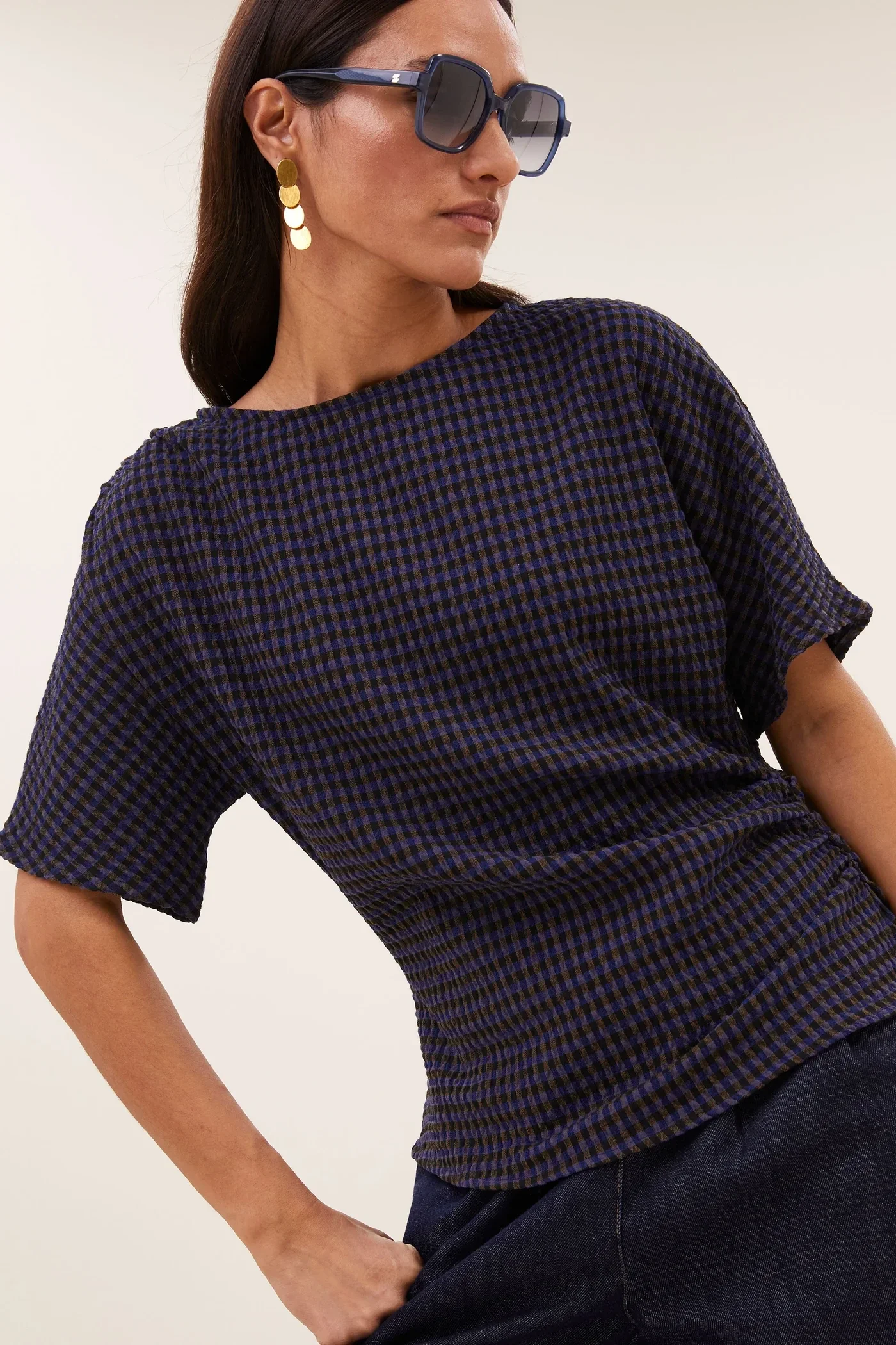 By Bar LOLA CHECK Blouse (galaxy Check)