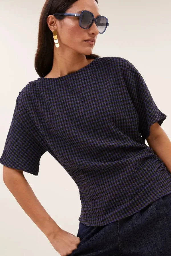 By Bar LOLA CHECK Blouse (galaxy Check)