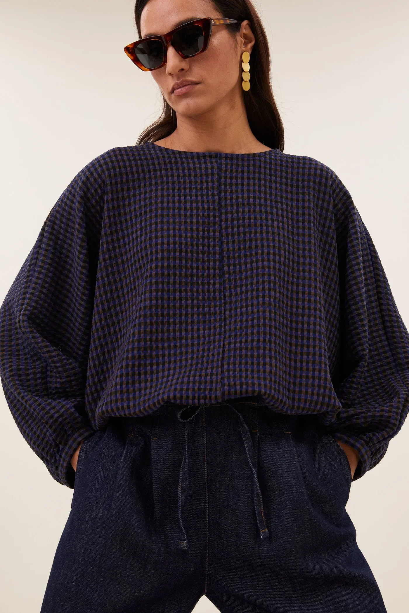 By bar GAYA Blouse (Galaxy Check)