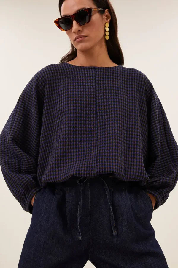 By bar GAYA Blouse (Galaxy Check)