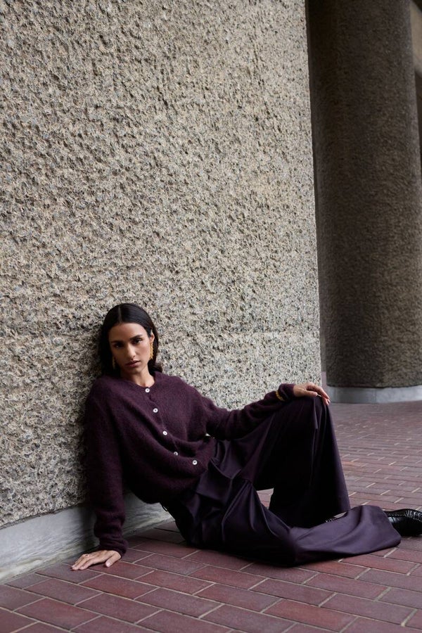 By Bar vest CLEO Cardigan (Deep Wine)