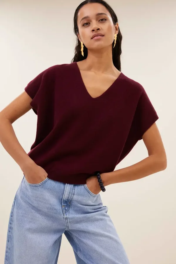By Bar Trui SIL V-neck (Wine)