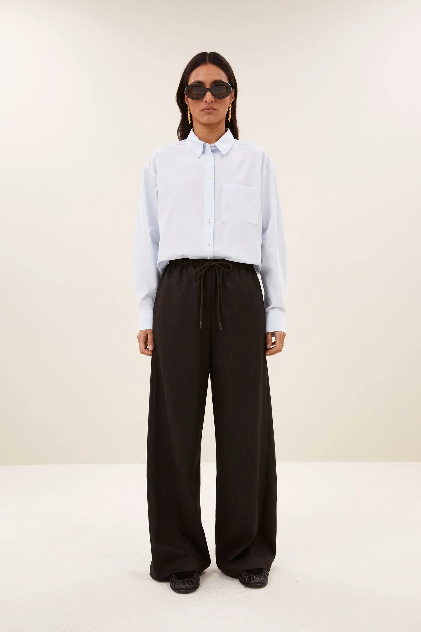 By Bar Broek PELLE Pinstripe (Brown pinstripe)