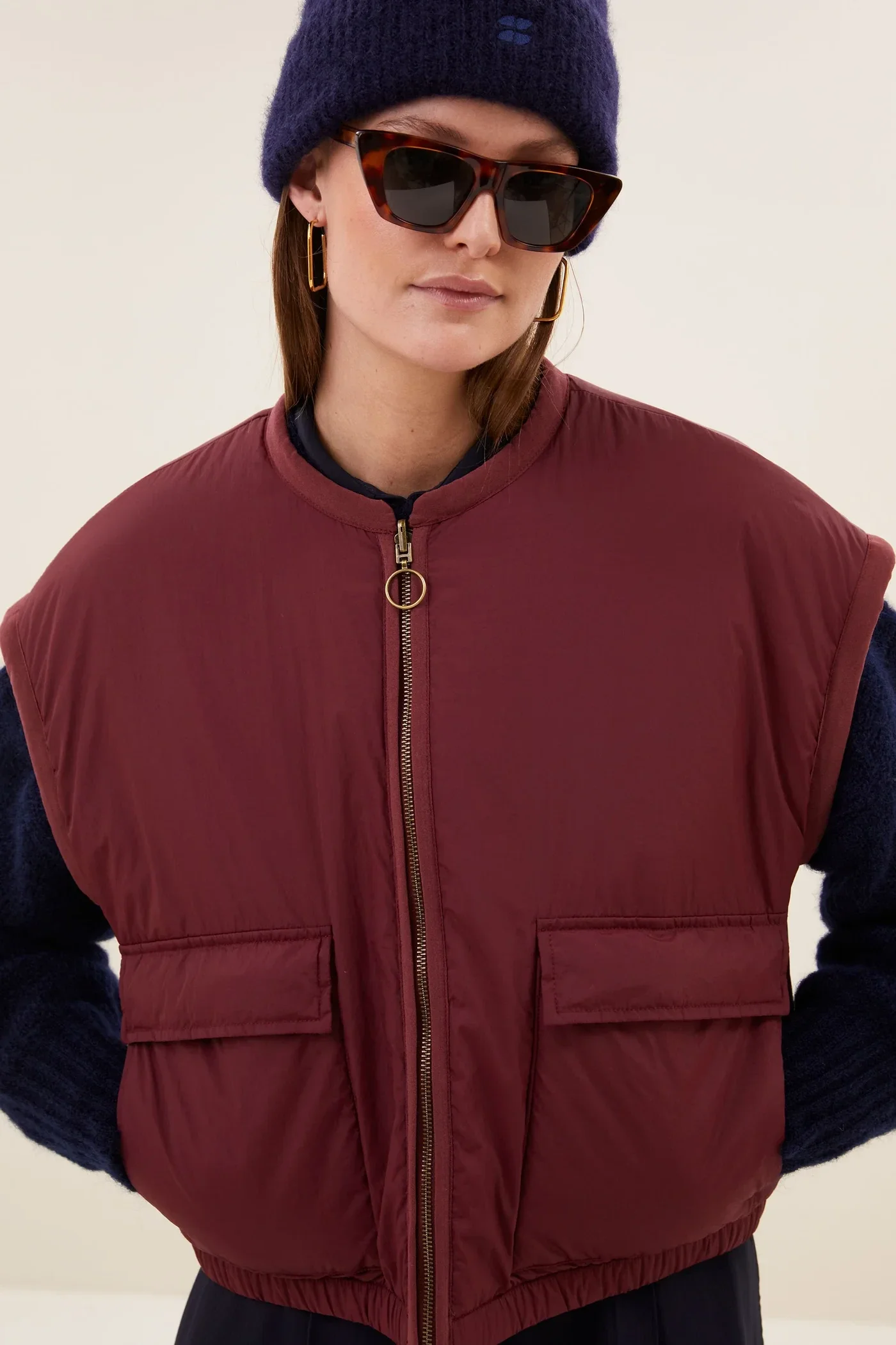 By Bar GIO Sleeveless jacket (Wine)