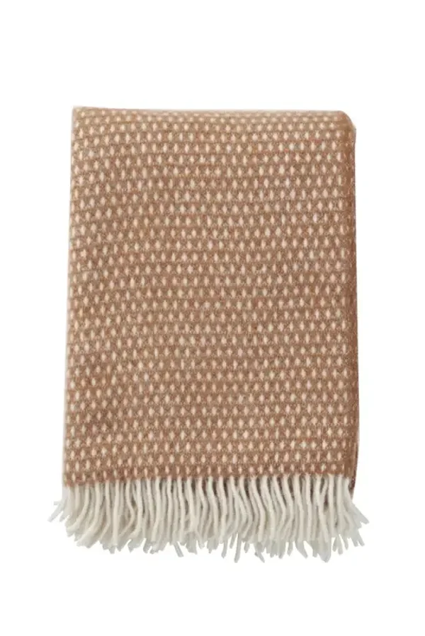 Klippan Wollen KNUT Plaid Nougat