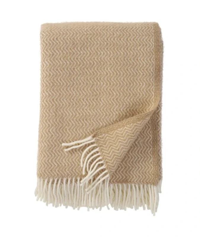 Klippan Wollen Plaid SORBET Sandy Beach