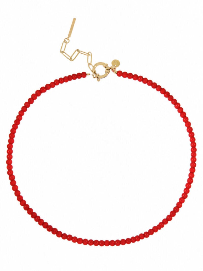 Ellen Beekmans Fijne Edelssteen ketting ( Oranje)