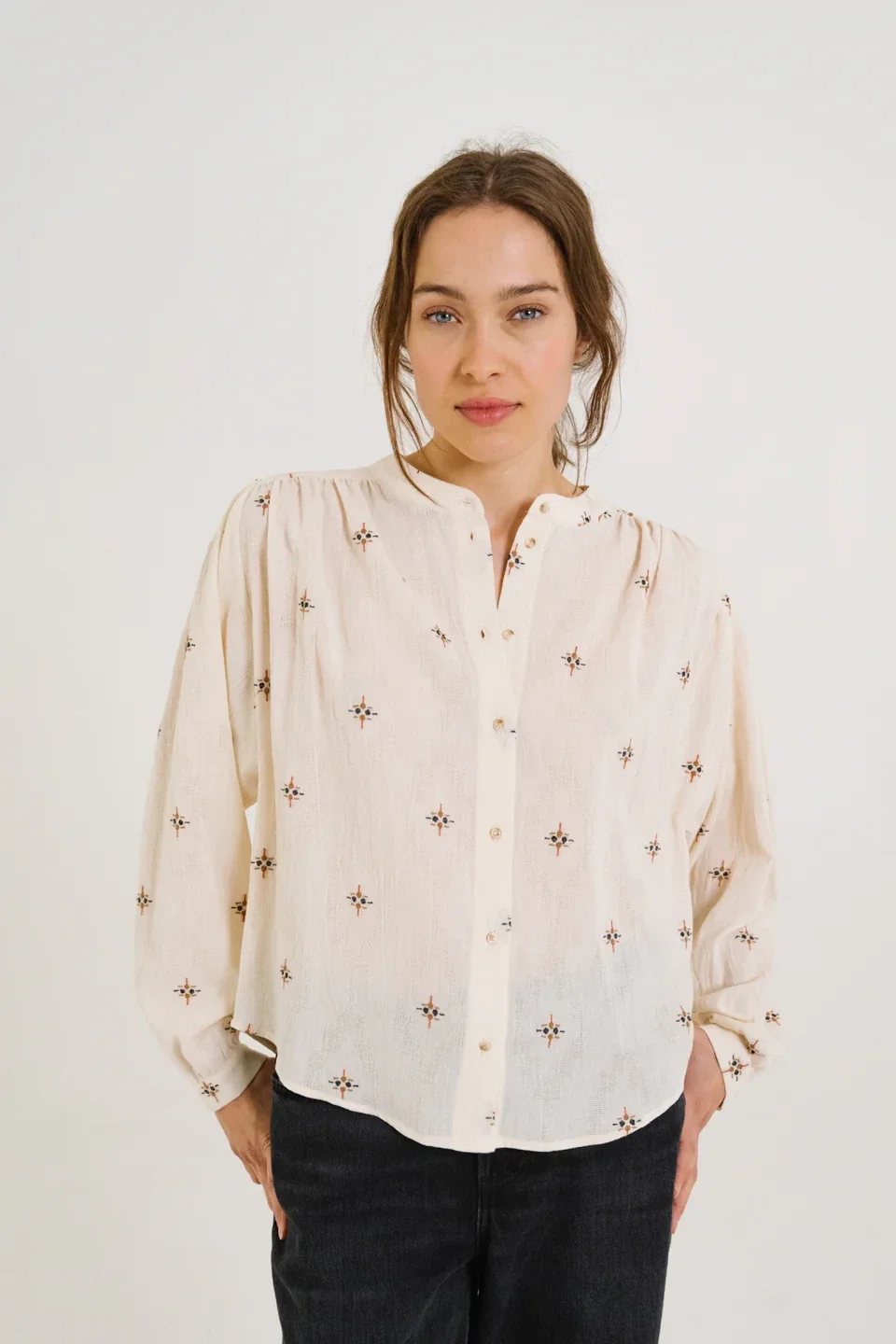 Sacrecoeur Blouse GLADIS ( Ecru met printje)