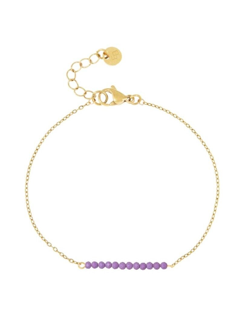 Ellen beekmans Petit Gemstone Armband (lila)