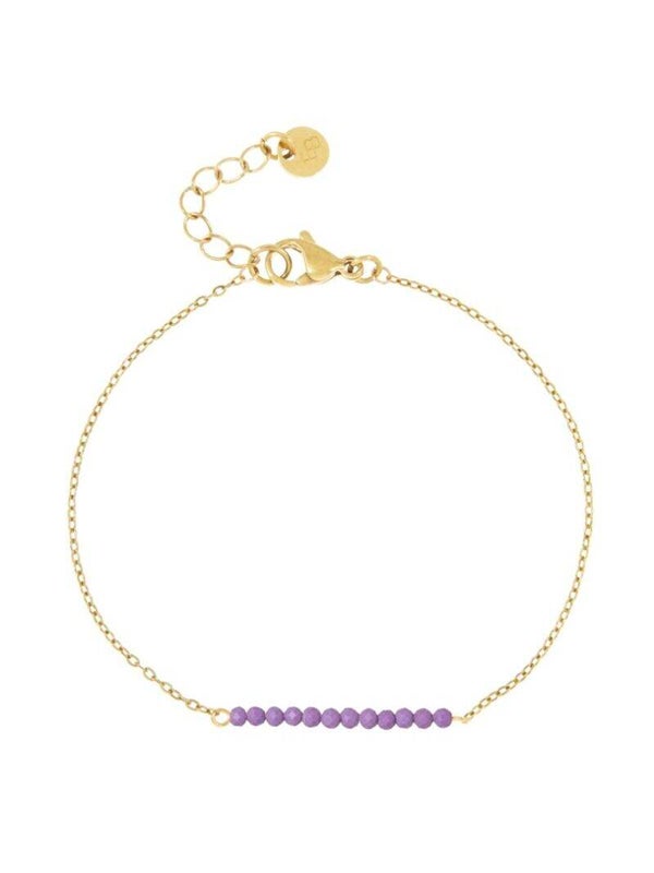 Ellen beekmans Petit Gemstone Armband (lila)