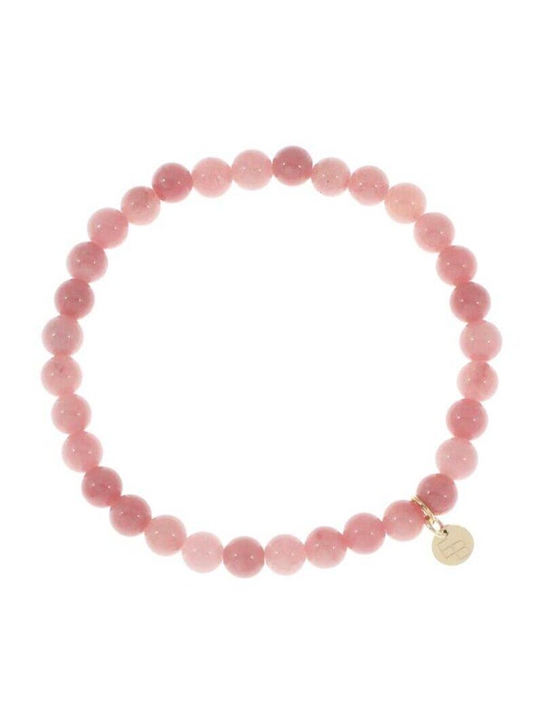 Ellen Beekmans Armband met gemstone Balletjes (Warm roze)