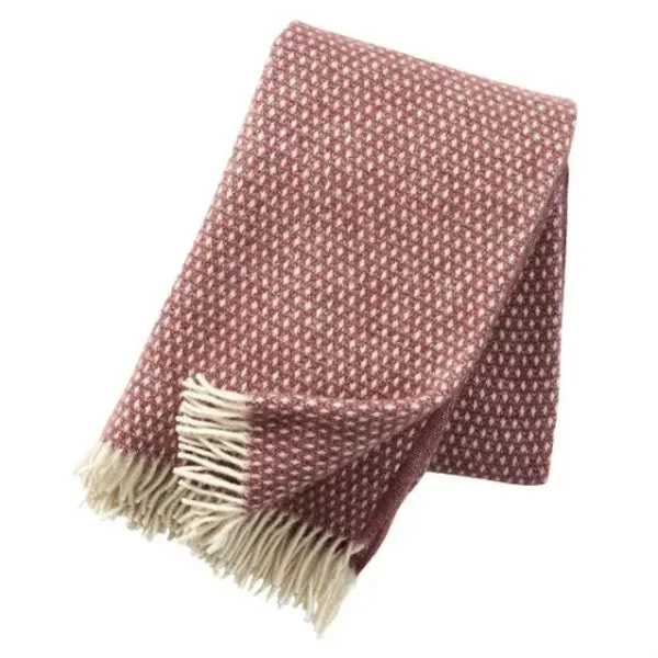 Klippan Wollen Plaid KNUT Rose Brown