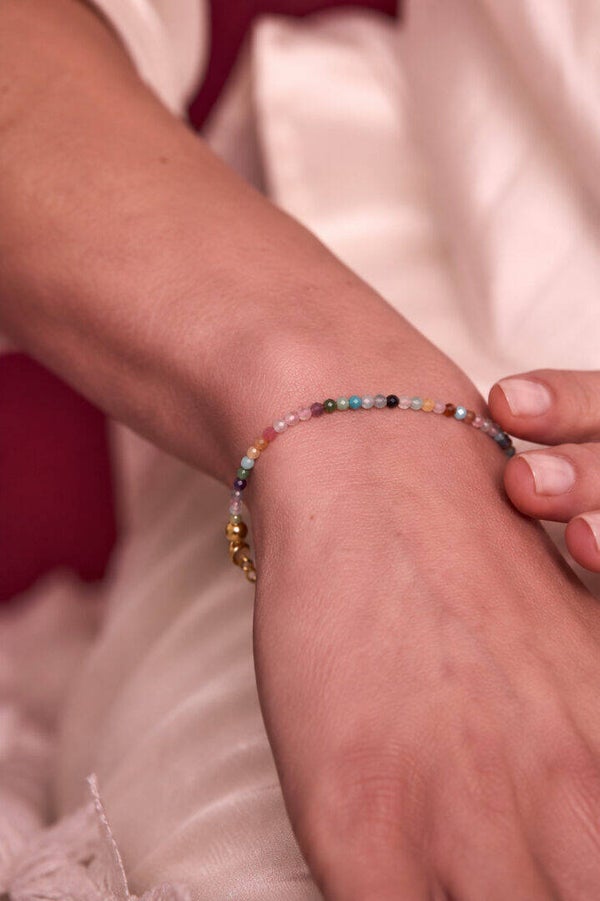 Ellen Beekmans Armbandje met fijne gemstones (multicolori)