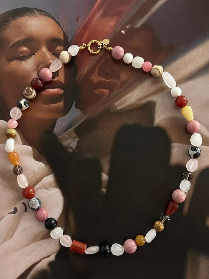 Ellen Beekmans Gemstone ketting Autumn tones