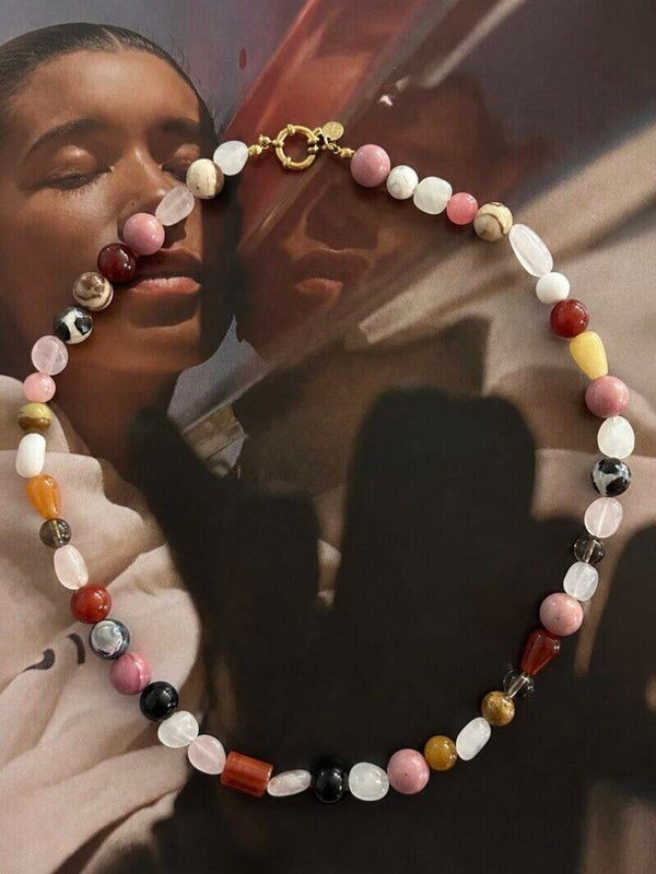 Ellen Beekmans Gemstone ketting Autumn tones