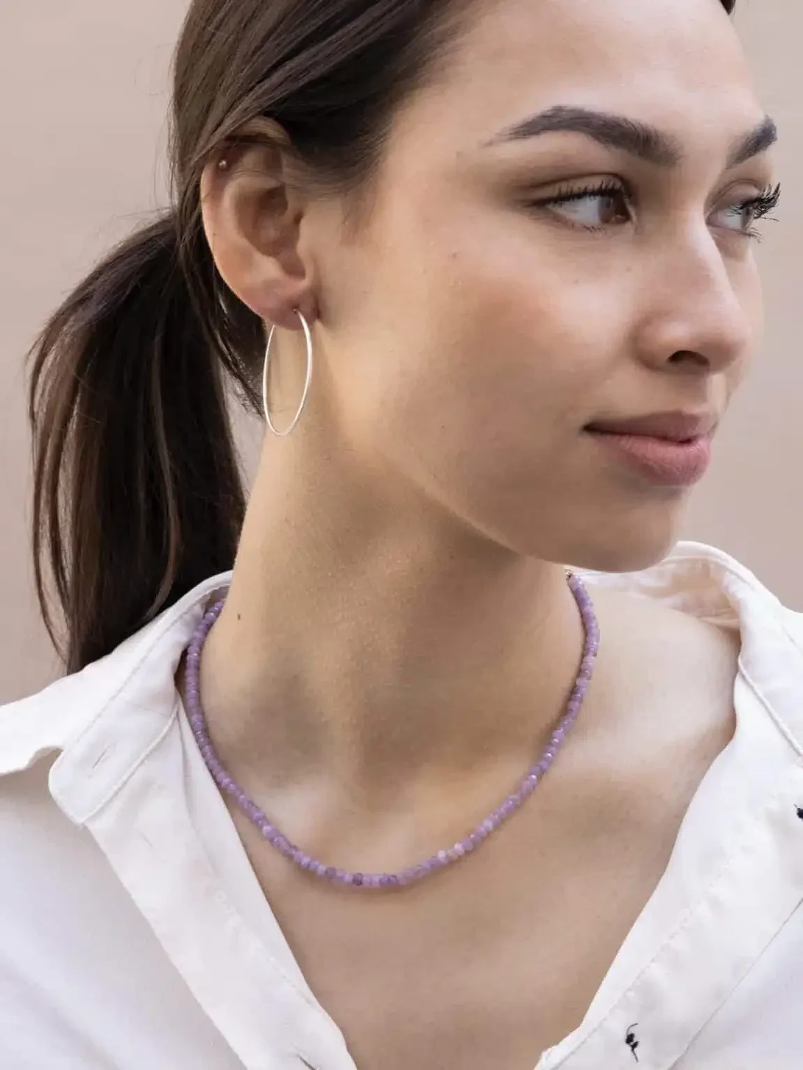 Ellen Beekmans Gemstone Ketting (Lila)