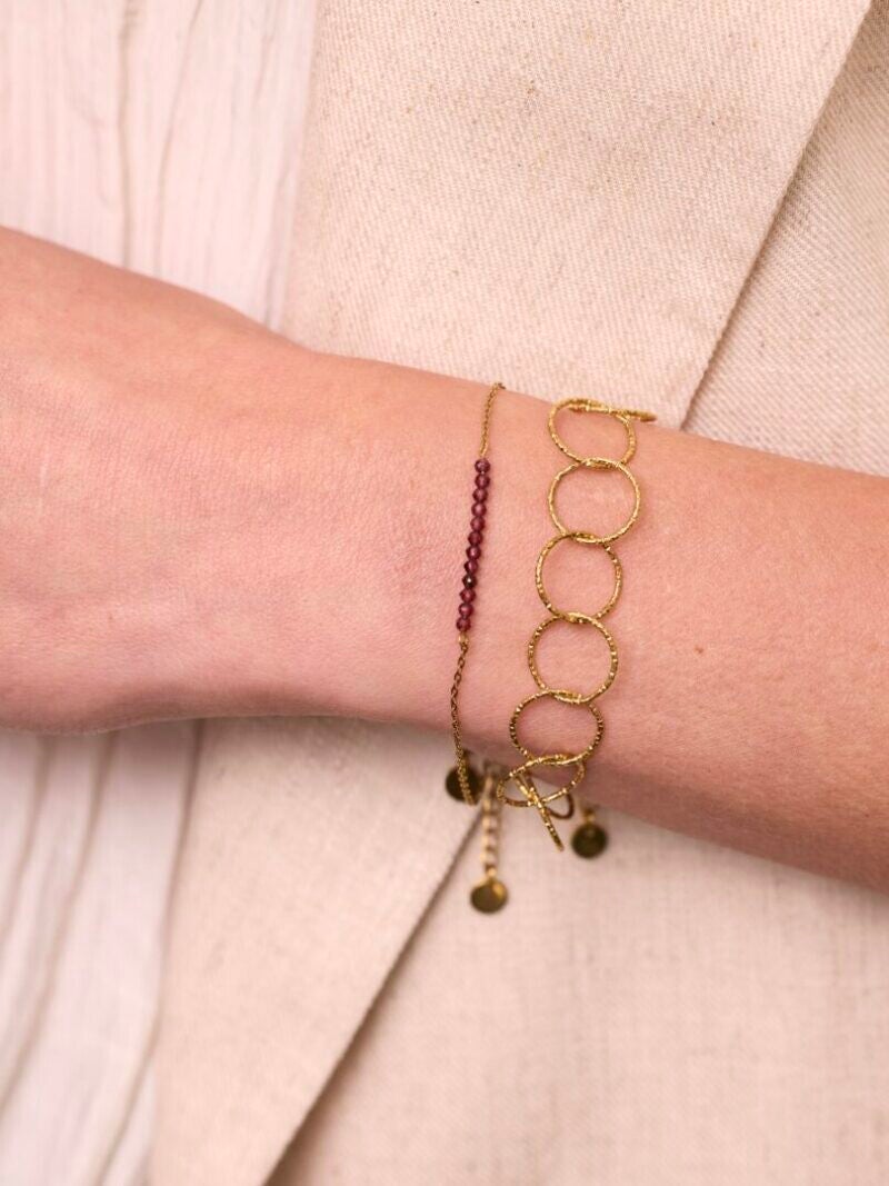 Ellen Beekmans Petit Gemstone Armband (Aubergine)