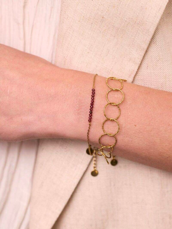 Ellen Beekmans Petit Gemstone Armband (Aubergine)