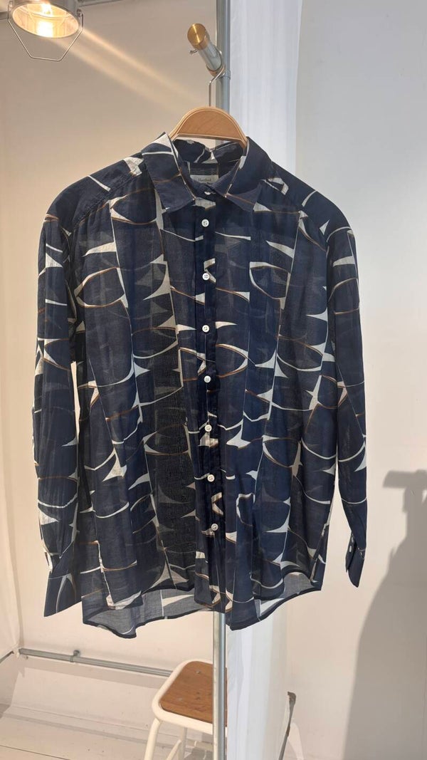 Hartford Blouse CINEMA (Dark Blue Print)